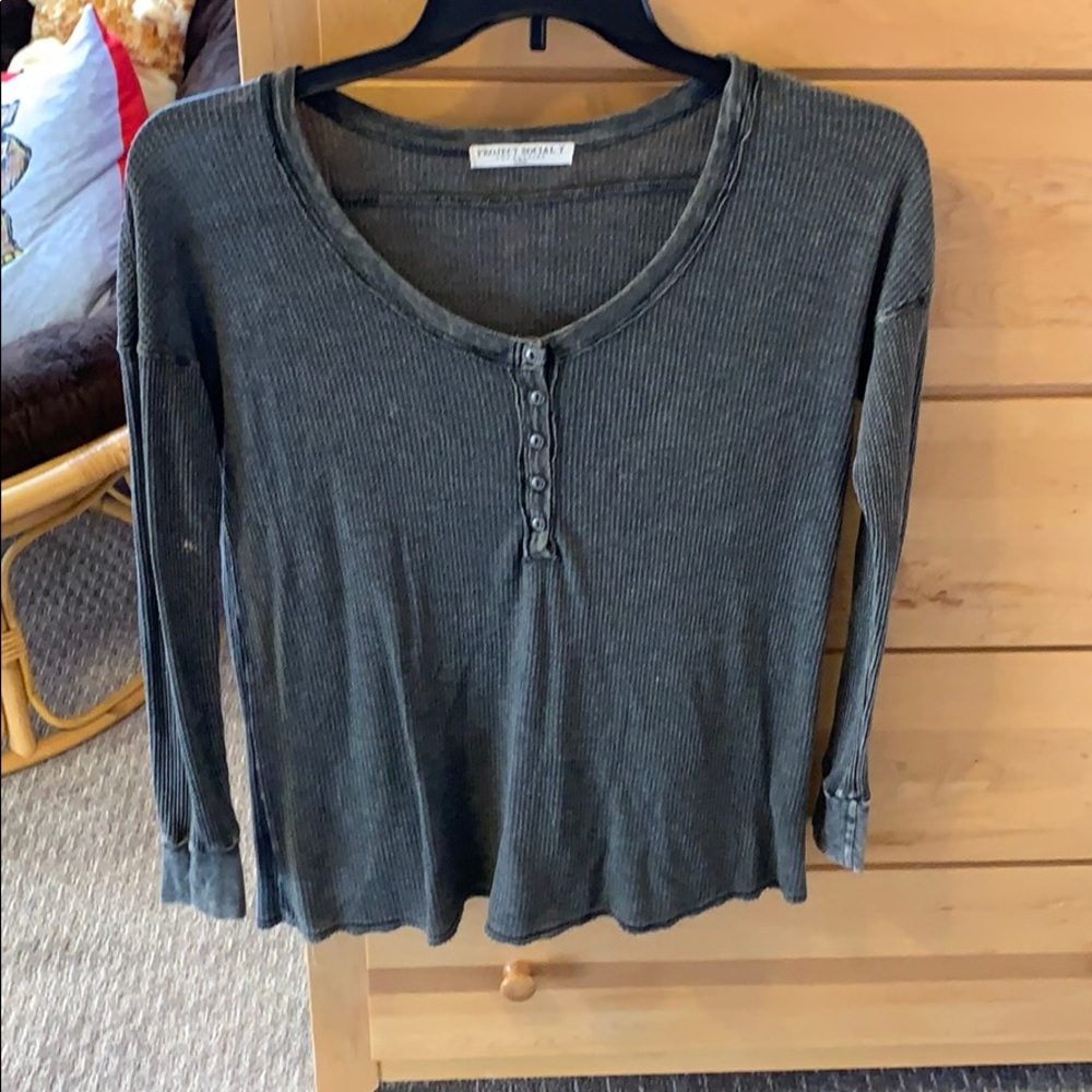 PROJECT SOCIAL T HENLEY LONG SLEEVE